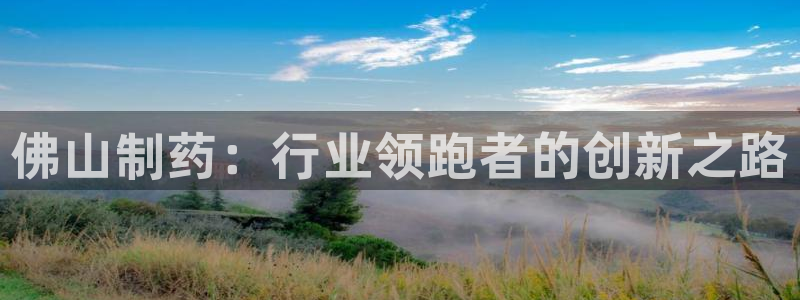 九游会老哥俱乐部官网首页论坛：佛山制药：行业领跑者的创新之路