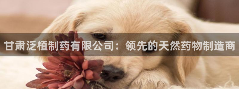 ag九游会老哥俱乐部：甘肃泛植制药有限公司：领先的天然药物制造商