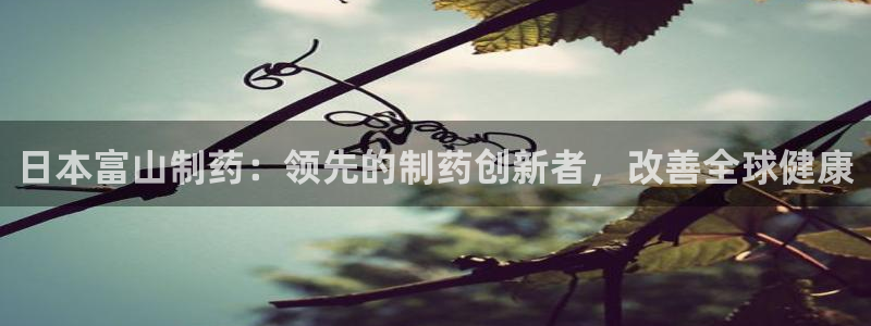 九游老哥俱乐部登录：日本富山制药：领先的制药创新者，改善全球健康