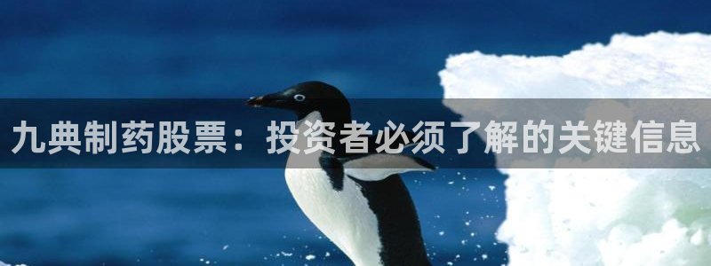老哥俱乐部是干什么的：九典制药股票：投资者必须了解的关键信息
