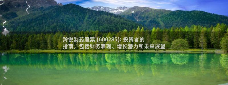 老哥吧九游会：羚锐制药股票 (600285): 投资者的
指南，包括财务表现、增长潜力和未来展望