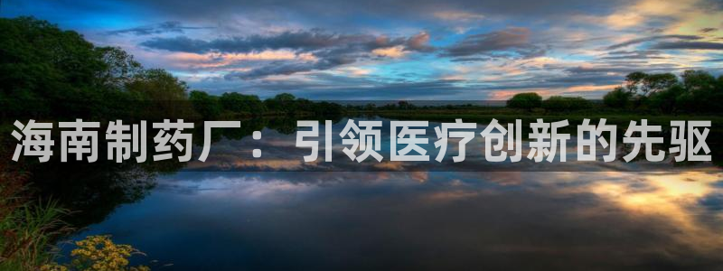 j9九游会老哥俱乐部交流区：海南制药厂：引领医疗创新的先驱